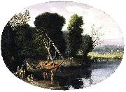 BONZI, Pietro Paolo Italianate River Landscape oil painting reproduction